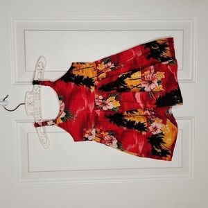 Pacific Legend Apparel Red Hawaiian Print Dress Size 1-2